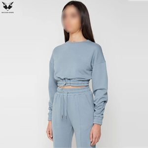 Ensemble de survêtement deux pièces pour femme, haut court et pantalon de jogging, pour le sport, les loisirs et les voyages - Product Image 4
