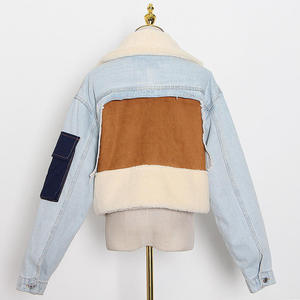 Chaqueta Vaquera para Mujer 2026, Elegante, con Forro Sherpa, Diseño de Parches, Bolsillos en Color Contrastante, Detalle de Botones, Ecológica y Resistente al Viento - Product Image 6