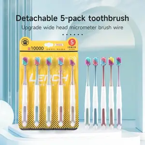 LERCH per adulti spazzolino morbido setole famiglia pacchetto cinque confezioni Separate circa diecimila setole