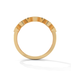 Anillo de Eternidad Zig Zag con Diamantes Cultivados en Laboratorio, Corte Pera, Bañado en Rodio, Oro de 14K y 18K, Joyería de Boda Unisex - Product Image 3