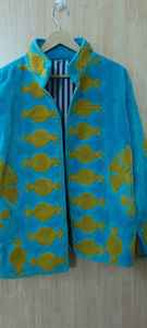 Chaqueta de terciopelo Suzani con bordado a mano, unisex, con forro de algodón, abrigo unisex, chaqueta de fiesta para mujer - Product Image 3