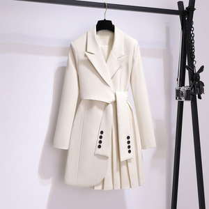 Robe Blazer Midi pour Femme IStapromo, Manches Longues, Col Revers, Ceinturée, Coupe Évasée, Robe de Bureau Casual - Product Image 2