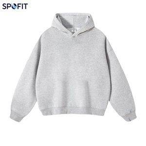 Sudadera con Capucha Oversize de Felpa para Otoño, 100% Algodón, Estampado Gráfico de Estrella de Cinco Puntas Negra, Logotipo Personalizado de Fábrica, Ropa Casual Urbana - Product Image 6