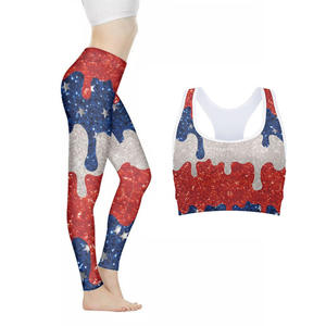 Edoor Wears Ropa Deportiva al por Mayor, Ropa de Yoga con Impresión por Sublimación, Conjunto de Leggings y Sujetador Deportivo para Mujer, Spandex/Poliéster Transpirable - Product Image 3