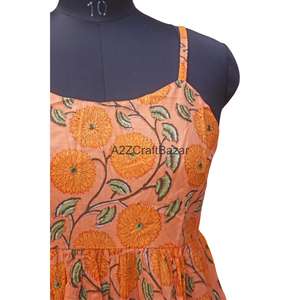 Vestido sin mangas elegante 100% algodón puro, el más vendido para mujer, ideal para fiestas en la playa o salidas nocturnas, disponible al por mayor. - Product Image 4