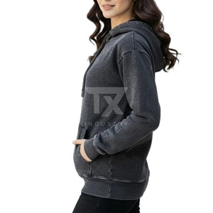 Sweat à capuche Spider unisexe, style tendance, chaud pour l'hiver, manches longues, délavé à l'acide, 100% coton, imperméable à l'avant - Product Image 2