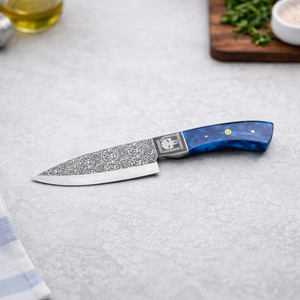 Juego de Cuchillos de Chef Hechos a Mano |   Juego de Cuchillos de Cocina Personalizados de 5 Piezas |   Cuchillas de acero inoxidable grabadas – Regalo para chef o cocinero casero - Product Image 5