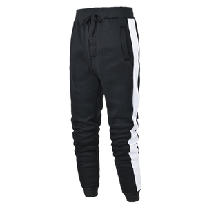 IBRATEX <b>Men's</b> Black White Color Block 100% Cotton Loose Fit Winter Tracksuit Set 2-Piece Raglan Sleeve <b>Pullover</b> Hoodie Side - Product Image 3