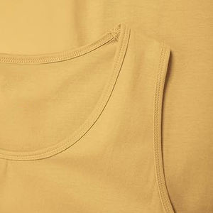 Camiseta sin mangas para hombre con abertura en el escote, 100% algodón, corte holgado, dobladillo curvo, estilo casual - Product Image 5