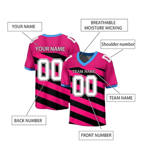 Servicio OEM, Jersey de Fútbol Americano Personalizado al por Mayor, Logotipo y Etiqueta Privados, Talla Adulto Unisex - Product Image 2