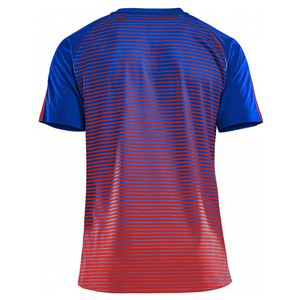 Camiseta de Fútbol 7V7 Personalizada con Rayas Horizontales Azules y Rojas, Sublimada, Corta, Transpirable, de Secado Rápido, Uniforme Deportivo para Hombre, Ropa de Entrenamiento - Product Image 2
