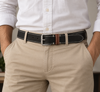Ceintures tendance pour hommes en cuir véritable avec boucles haut de gamme, personnalisation de marque, fournisseur en gros de marques privées