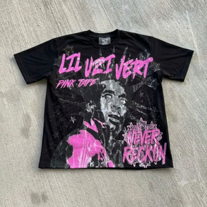 Custom Oversized <b>Graphic</b> T Shirt Streetwear Cotton Puff Print <b>Vintage</b> Washed <b>Tee</b> OEM ODM Unisex Fashion Apparel - Product Image 2