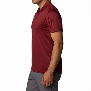 เสื้อโปโลผู้ชายสีแดงเลือดหมู ผ้าโพลีเอสเตอร์ 220 กรัม ระบายอากาศได้ดี เหมาะสำหรับกีฬากอล์ฟ รับสกรีนโลโก้ - Product Image 2