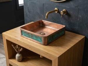 copper sink elegant handmade piece copper <b>basin</b> high quality craftsmanship copper sink intricate artisan work copper <b>basin</b> - Product Image 6