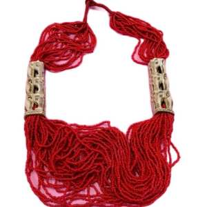 สร้อยคอประดับลูกปัดแก้วปะการังทิเบตสำหรับทุกเพศ - Product Image 1