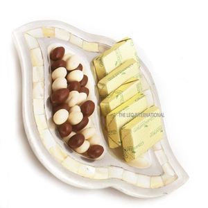 <b>Large</b> Square Metal Glass Mirror <b>Tray</b> With Safe Decorative Handles For Serving Drinks Desserts And Party Essentials - Product Image 6