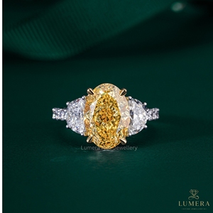 High Quality Lab Grown Diamond <b>Ring</b> Round & Half <b>Moon</b> Cut IGI Certified 9K To 18K Gold Women Wedding Engagement Jewelry - Product Image 4