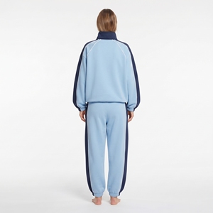 Ensemble de survêtement court d'hiver pour femmes, veste à col montant zippée et pantalon de jogging, deux pièces - Product Image 3