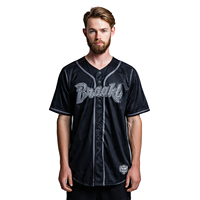 Maillot de baseball à boutons pour jeunes, personnalisé, 100 % polyester, pour entraînement de baseball et softball
