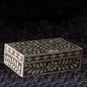 Attractive Bone Inlay Box Handmade Pattern <b>Storage</b> Case For Bedroom Office <b>Dressing</b> <b>Table</b> And Accessories - Product Image 5