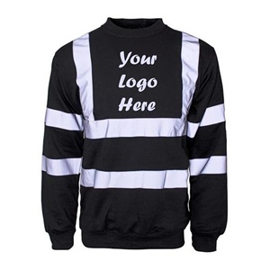 2025 High Quality Reflective Hi Vis ANSI Class 2 <b>Waterproof</b> LED Flash Quick-Dry Breathable Customized Logo Safety <b>Work</b> Hoodie - Product Image 1
