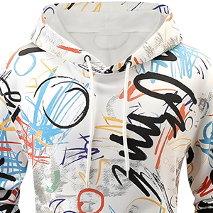 Printed Hoodie Sweatshirt with Artistic Graphic Design <b>Pullover</b> Hooded Top Casual Streetwear Fashion Clothing for <b>Men</b> and Women - Product Image 4