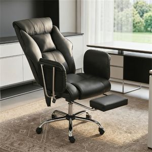Sedia da Ufficio Ergonomica con Funzione Massaggio, Sedia da Computer Nera - Product Image 1