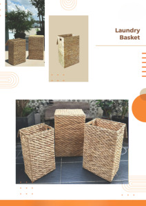 Paniers de rangement en rotin tressé à la main, fabriqués à partir de fibres végétales naturelles de haute qualité, offrant durabilité et écologie. - Product Image 3