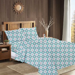 00% Cotton Bed <b>Sheets</b> Set Luxury Printed <b>Flat</b> <b>Fitted</b> <b>Sheet</b> Sets - Product Image 2
