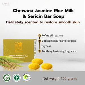 Savon facial en barre au lait de riz biologique au jasmin CHEWANA 100g, élimine les taches brunes, apaise la peau du visage, affine le grain de peau, convient à tous les types de peau - Product Image 6
