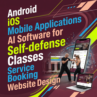 Android iOS Mobile Applications AI Software for Self-defense Classes Service Booking Website Design WordPress Shopify Plugin AI