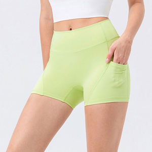 Wholesale Custom Logo Ladies Compression Gym Workout Yoga Shorts Comfortable Quick Dry Butt Lift Running Shorts For Women - Product Image 6