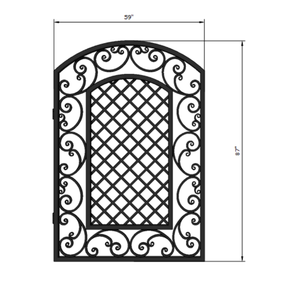 Puerta de Hierro Forjado Personalizada, Puerta de Entrada Decorativa de Metal para Desarrollos Residenciales de Lujo - Product Image 4