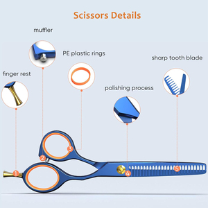 Ciseaux de coiffure professionnels de qualité supérieure à lame affûtée pour la dégradure des cheveux, ciseaux texturants en acier inoxydable pour salon de coiffure - Product Image 3