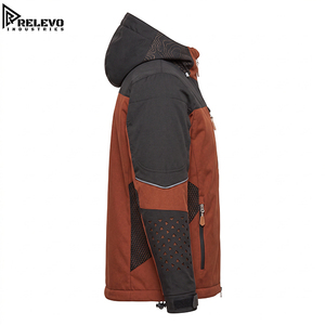 Veste tactique OEM pour homme, orange rouille et noire, imperméable, coupe-vent, matelassée, avec ventilation - Product Image 3