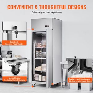 Congelatore Verticale Elettrico Commerciale da 19,32 Cu.ft, 27 Pollici di Larghezza, Porta Singola con Sbrinamento Automatico, in Acciaio Inossidabile - Product Image 6