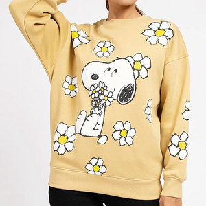 Sweat-shirt décontracté en coton doux à col rond et manches longues, confortable pour tous les jours, haut de mode pour femme, sweat-shirt de sport - Product Image 3