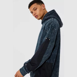 Vente en gros de sweats à capuche vintage rétro de qualité supérieure, lourds, unis, 430 GSM, 100% coton, mode Y2K, surdimensionnés - Product Image 4