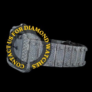 Reloj de Lujo para Hombre con Esfera Cuadrada con Números Romanos, Movimiento Automático, Diamantes VVS, Moissanita, Aleación de Acero Inoxidable y Correa de Acero Inoxidable, Gran Venta - Product Image 2