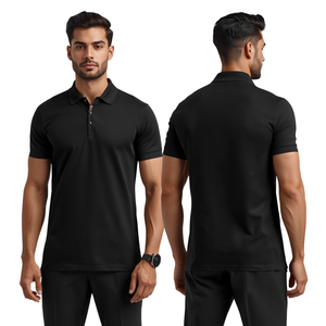 Camiseta Polo de Lujo para Hombre con Cuello con Cierre, Corte Ajustado Premium, Ropa Casual de Moda - Product Image 3