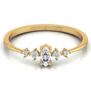 แหวนหมั้นใหม่สลับรอบและมาร์คีส์แล็ปปลูกเพชรเครื่องประดับหรูหราส่วนบุคคลรายการที่นิยมมากที่สุดในขณะนี้ - Product Image 1