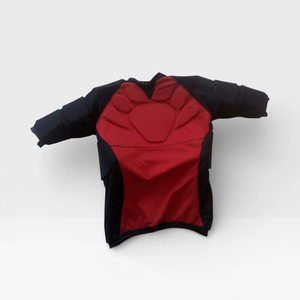 Camiseta de Fútbol Americano para Hombre, Ajustada, Manga Larga, Acolchada, Transpirable, Compresión, Cuello Redondo, Roja y Negra, para Todas las Temporadas, Poliéster - Product Image 5