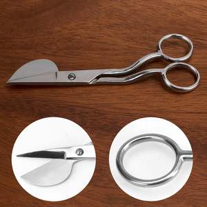 Tijeras con mango curvado doblemente plegado tipo pico de pato, aprobadas por ISO, para bordado, tela, arte y manualidades. - Product Image 6