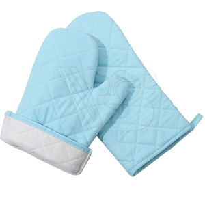 Custom LOGO Print Heat Resistant Winter Eco-Friendly Kitchen BBQ Oven Gloves <b>Mitt</b> Cooking Chef Baking Cotton <b>Mitts</b> Set - Product Image 1