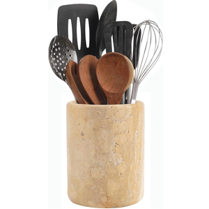 Hot Sale Manufacture Natural Marble Spoon Holder best quality <b>For</b> kitchen Countertop marble Cutlery Holder - Product Image 4