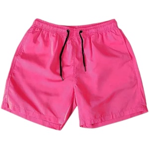 Pantalones Cortos Oxford Casuales para Hombre, 100% Poliéster, Color Sólido, Cintura con Cordón, Corte Medio, Transpirables para Uso Diario - Product Image 3