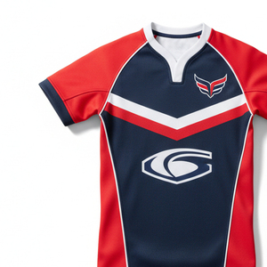 เสื้อรักบี้มืออาชีพทนทาน พิมพ์ลายโลโก้ตามสั่งด้วยเทคนิค Sublimation ชุดยูนิฟอร์มสำหรับฝึกซ้อมและแข่งขัน ระบายอากาศได้ดี สำหรับผู้ชาย - Product Image 3