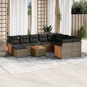 Conjunto de Sofás de Jardín en Gris Oscuro - Product Image 1