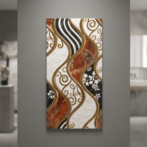 Azulejos de Pared de Cerámica Kajaria Pintados a Mano, Arte Moderno para Decoración del Hogar, Azulejos Decorativos Digitales de Porcelana Atractivos en Dorado y Plateado - Product Image 6